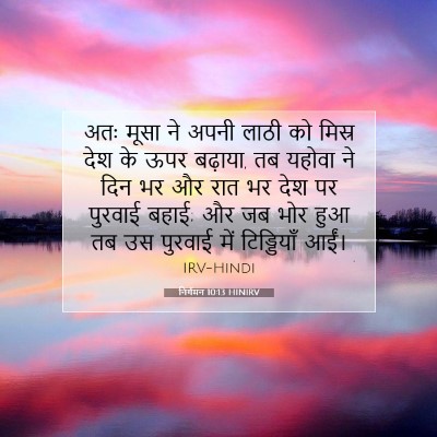 Picture 07 - निर्गमन 10:13 HINIRV - अतः मूसा ने अपनी - Bible Verse Picture