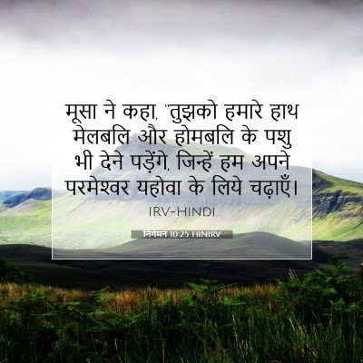 Picture 07 - निर्गमन 10:25 HINIRV - मूसा ने कहा, “तुझको - Bible Verse Picture