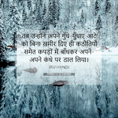Picture 07 - निर्गमन 12:34 HINIRV - तब उन्होंने अपने - Bible Verse Picture
