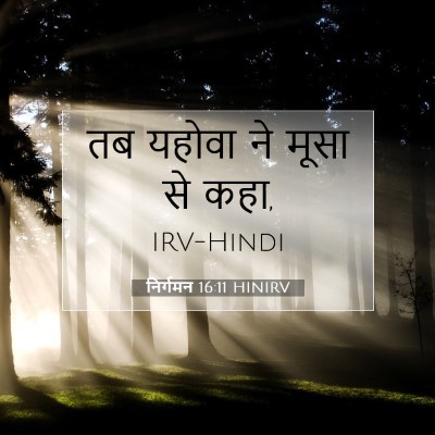 Picture 07 - निर्गमन 16:11 HINIRV - तब यहोवा ने मूसा से - Bible Verse Picture