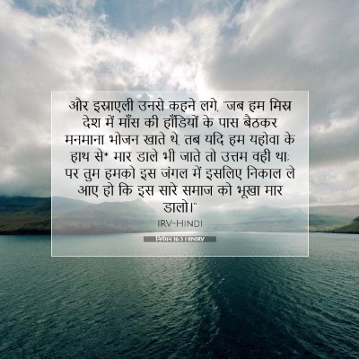 Picture 07 - निर्गमन 16:3 HINIRV - और इस्राएली उनसे - Bible Verse Picture