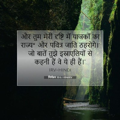 Picture 07 - निर्गमन 19:6 HINIRV - और तुम मेरी दृष्टि - Bible Verse Picture
