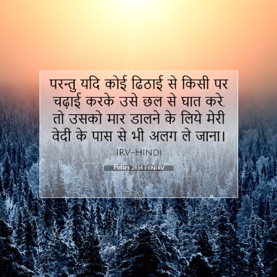 Picture 07 - निर्गमन 21:14 HINIRV - परन्तु यदि कोई - Bible Verse Picture