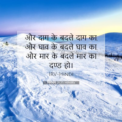 Picture 07 - निर्गमन 21:25 HINIRV - और दाग के बदले दाग - Bible Verse Picture