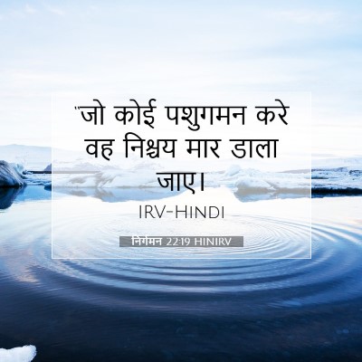 Picture 07 - निर्गमन 22:19 HINIRV - “जो कोई पशुगमन करे - Bible Verse Picture