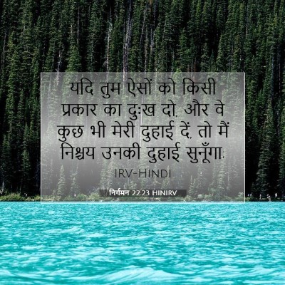 Picture 07 - निर्गमन 22:23 HINIRV - यदि तुम ऐसों को - Bible Verse Picture