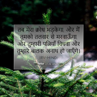 Picture 07 - निर्गमन 22:24 HINIRV - तब मेरा क्रोध - Bible Verse Picture