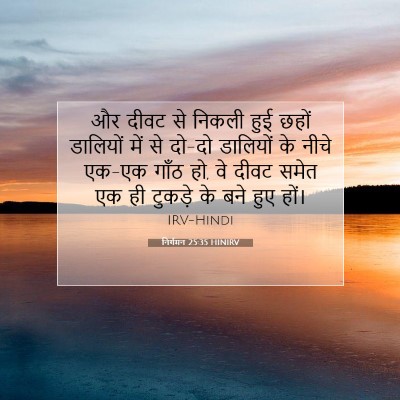 Picture 07 - निर्गमन 25:35 HINIRV - और दीवट से निकली - Bible Verse Picture