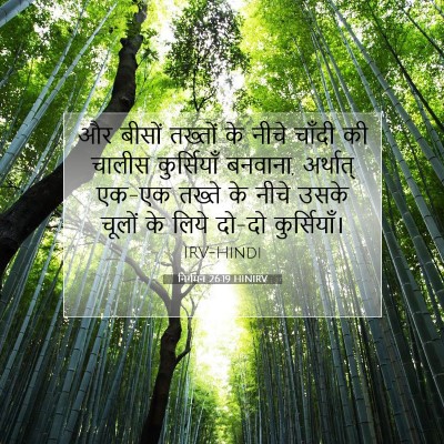 Picture 07 - निर्गमन 26:19 HINIRV - और बीसों तख्तों के - Bible Verse Picture
