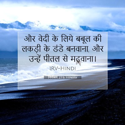 Picture 07 - निर्गमन 27:6 HINIRV - और वेदी के लिये - Bible Verse Picture