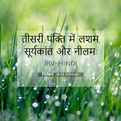 Picture 07 - निर्गमन 28:19 HINIRV - तीसरी पंक्ति में - Bible Verse Picture