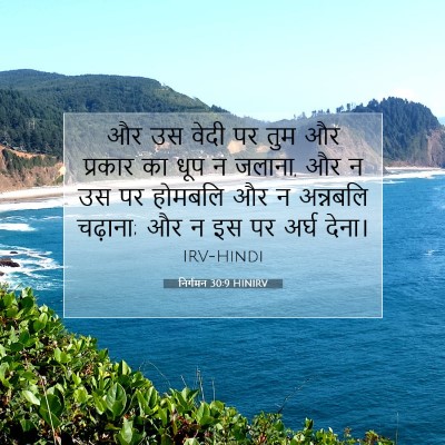 Picture 07 - निर्गमन 30:9 HINIRV - और उस वेदी पर तुम - Bible Verse Picture