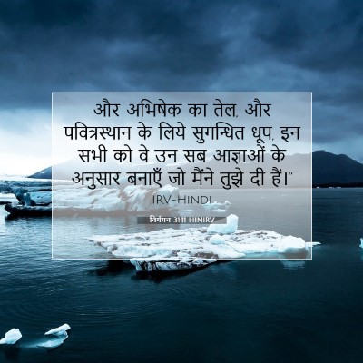 Picture 07 - निर्गमन 31:11 HINIRV - और अभिषेक का तेल, - Bible Verse Picture