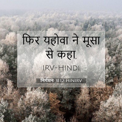 Picture 07 - निर्गमन 31:12 HINIRV - फिर यहोवा ने मूसा - Bible Verse Picture