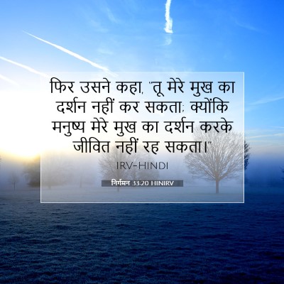 Picture 07 - निर्गमन 33:20 HINIRV - फिर उसने कहा, “तू - Bible Verse Picture