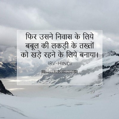Picture 07 - निर्गमन 36:20 HINIRV - फिर उसने निवास के - Bible Verse Picture
