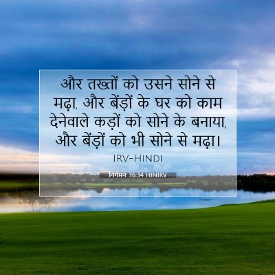 Picture 07 - निर्गमन 36:34 HINIRV - और तख्तों को उसने - Bible Verse Picture