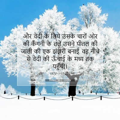 Picture 07 - निर्गमन 38:4 HINIRV - और वेदी के लिये - Bible Verse Picture