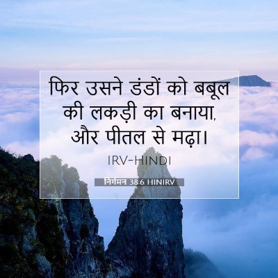 Picture 07 - निर्गमन 38:6 HINIRV - फिर उसने डंडों को - Bible Verse Picture