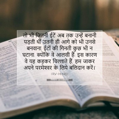 Picture 07 - निर्गमन 5:8 HINIRV - तो भी जितनी ईटें अब - Bible Verse Picture