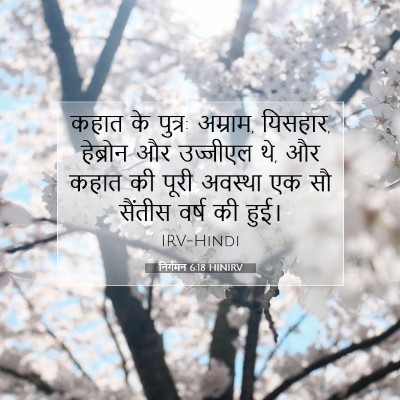 Picture 07 - निर्गमन 6:18 HINIRV - कहात के पुत्र: - Bible Verse Picture