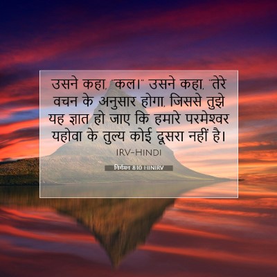 Picture 07 - निर्गमन 8:10 HINIRV - उसने कहा, “कल।” - Bible Verse Picture