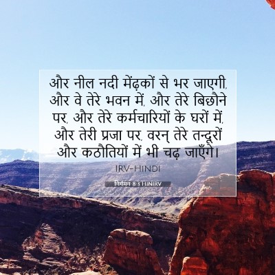 Picture 07 - निर्गमन 8:3 HINIRV - और नील नदी - Bible Verse Picture