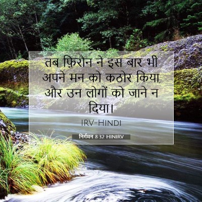 Picture 07 - निर्गमन 8:32 HINIRV - तब फ़िरौन ने इस बार - Bible Verse Picture
