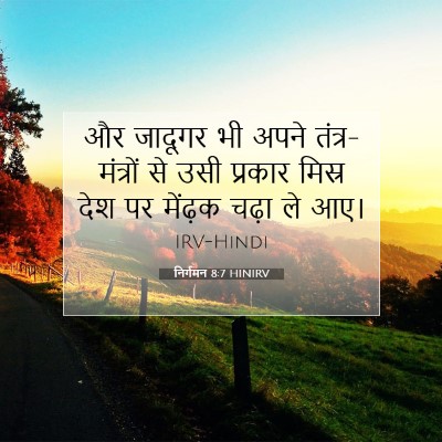 Picture 07 - निर्गमन 8:7 HINIRV - और जादूगर भी अपने - Bible Verse Picture