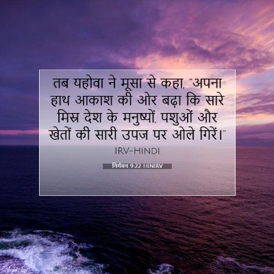 Picture 07 - निर्गमन 9:22 HINIRV - तब यहोवा ने मूसा से - Bible Verse Picture