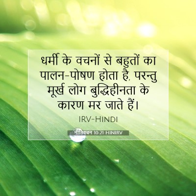 Picture 07 - नीतिवचन 10:21 HINIRV - धर्मी के वचनों से - Bible Verse Picture