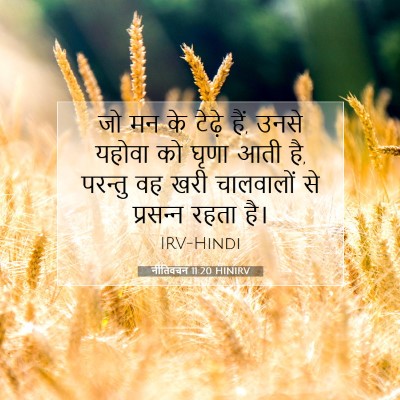 Picture 07 - नीतिवचन 11:20 HINIRV - जो मन के टेढ़े हैं, - Bible Verse Picture