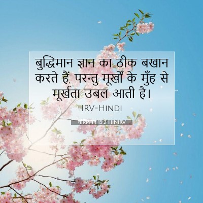 Picture 07 - नीतिवचन 15:2 HINIRV - बुद्धिमान ज्ञान - Bible Verse Picture