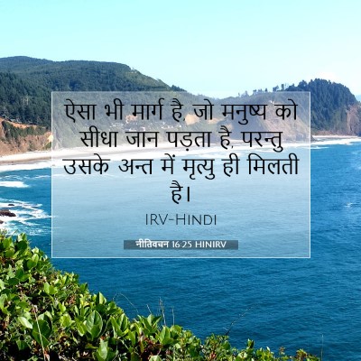 Picture 07 - नीतिवचन 16:25 HINIRV - ऐसा भी मार्ग है, जो - Bible Verse Picture