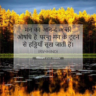 Picture 07 - नीतिवचन 17:22 HINIRV - मन का आनन्द अच्छी - Bible Verse Picture