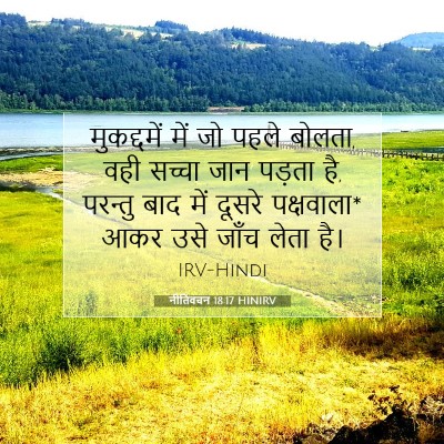 Picture 07 - नीतिवचन 18:17 HINIRV - मुकद्दमें में जो - Bible Verse Picture