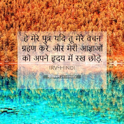 Picture 07 - नीतिवचन 2:1 HINIRV - हे मेरे पुत्र, यदि - Bible Verse Picture