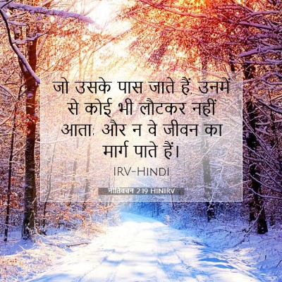 Picture 07 - नीतिवचन 2:19 HINIRV - जो उसके पास जाते - Bible Verse Picture