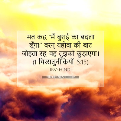 Picture 07 - नीतिवचन 20:22 HINIRV - मत कह, “मैं बुराई - Bible Verse Picture