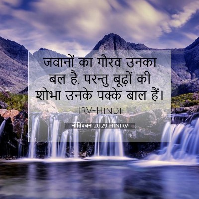 Picture 07 - नीतिवचन 20:29 HINIRV - जवानों का गौरव - Bible Verse Picture