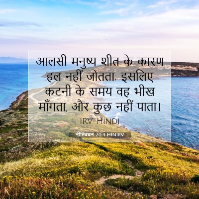 Picture 07 - नीतिवचन 20:4 HINIRV - आलसी मनुष्य शीत के - Bible Verse Picture