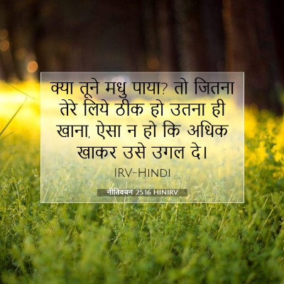 Picture 07 - नीतिवचन 25:16 HINIRV - क्या तूने मधु पाया? - Bible Verse Picture