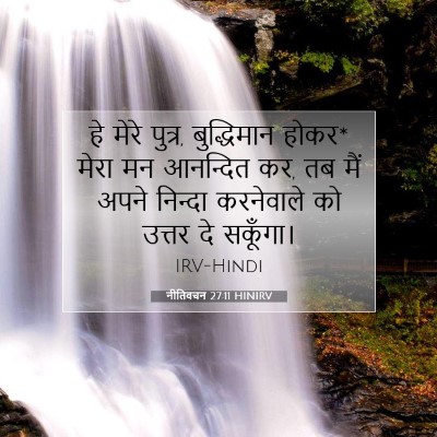 Picture 07 - नीतिवचन 27:11 HINIRV - हे मेरे पुत्र, - Bible Verse Picture