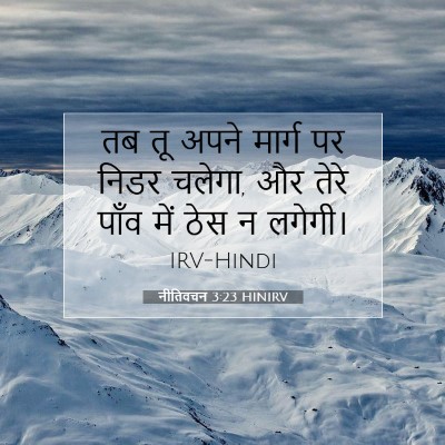 Picture 07 - नीतिवचन 3:23 HINIRV - तब तू अपने मार्ग पर - Bible Verse Picture