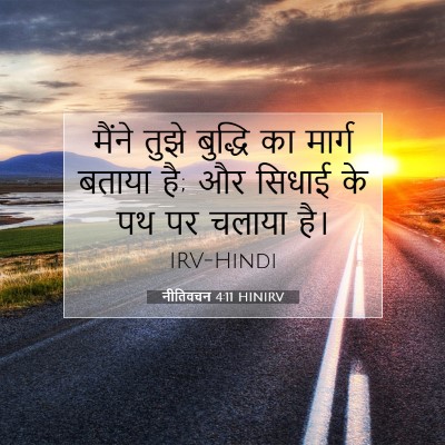 Picture 07 - नीतिवचन 4:11 HINIRV - मैंने तुझे बुद्धि - Bible Verse Picture