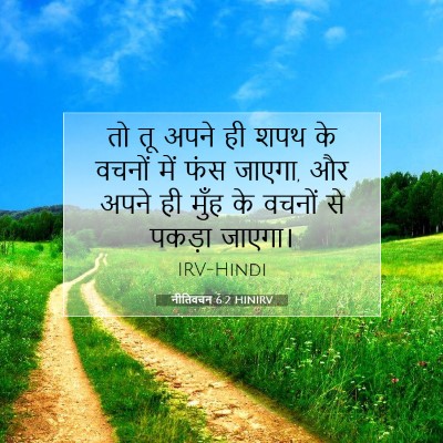 Picture 07 - नीतिवचन 6:2 HINIRV - तो तू अपने ही शपथ - Bible Verse Picture