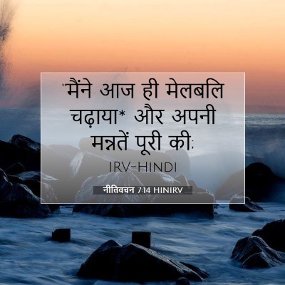 Picture 07 - नीतिवचन 7:14 HINIRV - “मैंने आज ही - Bible Verse Picture