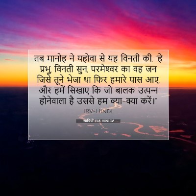 Picture 07 - न्यायियों 13:8 HINIRV - तब मानोह ने यहोवा - Bible Verse Picture