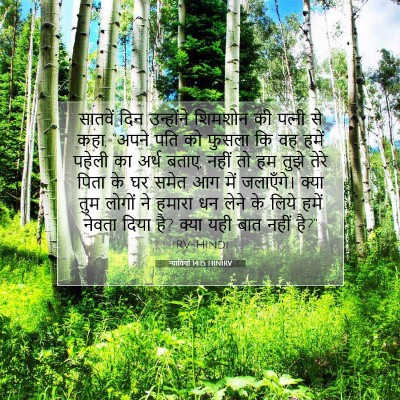 Picture 07 - न्यायियों 14:15 HINIRV - सातवें दिन - Bible Verse Picture