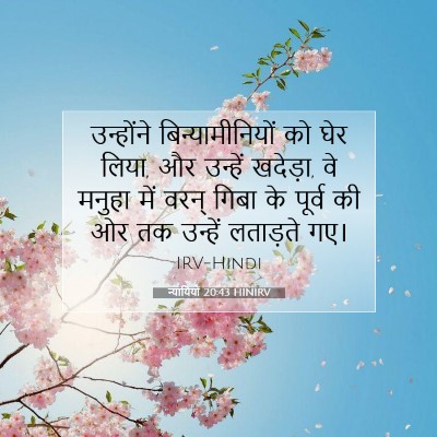 Picture 07 - न्यायियों 20:43 HINIRV - उन्होंने - Bible Verse Picture